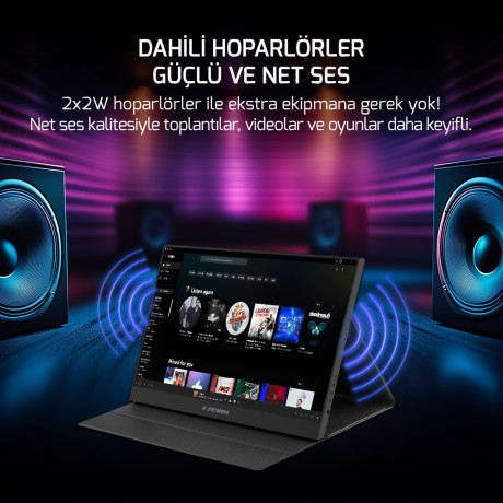  EZCOOL LITE E15 15,6’’ 60HZ FHD PORTABLE TAŞINABİLİR MONİTÖR (SIFIR ÖLÜ PİKSEL GARANTİLİ)